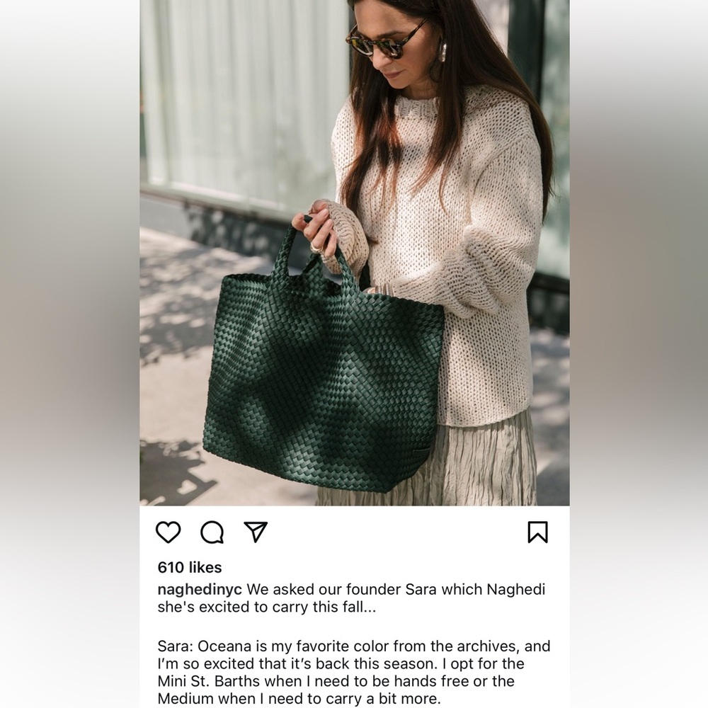 Naghedi St. Barths Medium Tote in Oceana - Picture 4 of 16